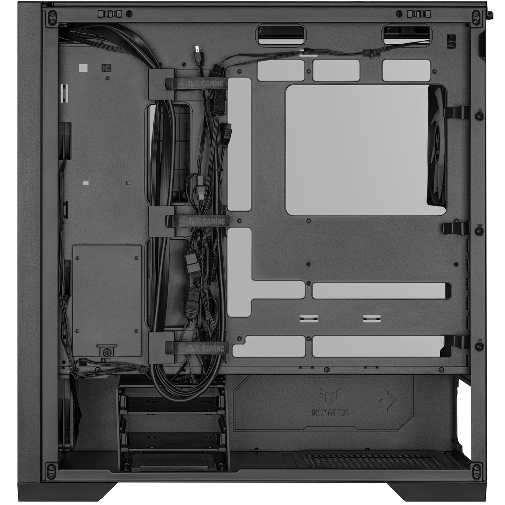 ゲーミングシリーズ「TUF GAMING」より、自作PC配線を背面に隠せる